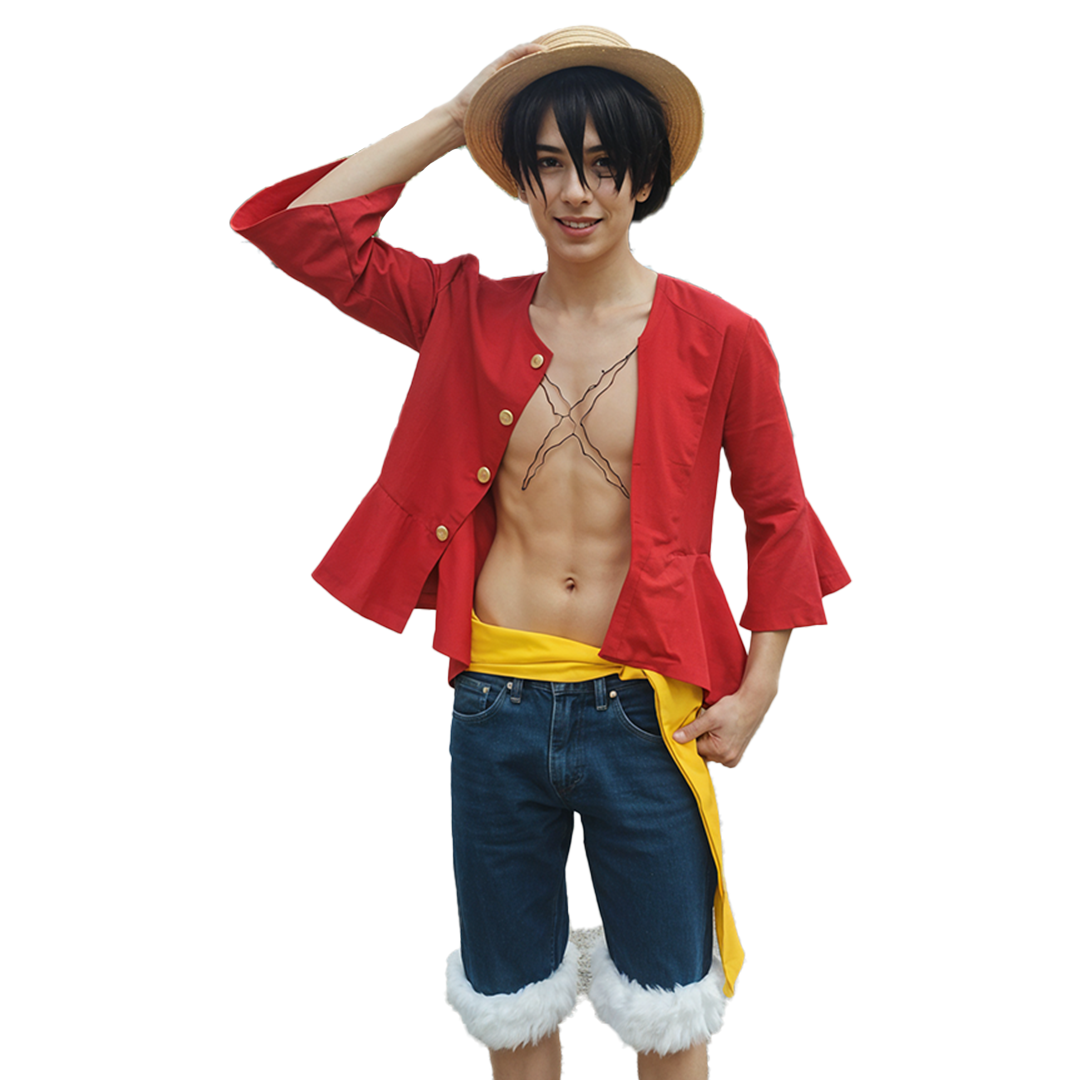 Luffy Red Full Sleeve Shirt – One Piece Anime Apparel ForAnime.in